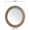 Miroir rond JULIA 80x80cm couleur mocha