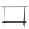 JULIA Console Table with 2 Shelves, 100x30cm - Mocha/Black
