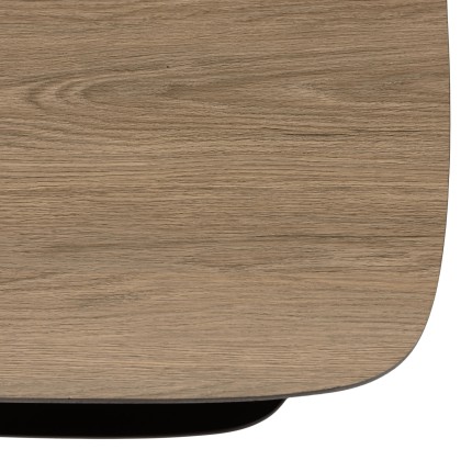 Table basse JULIA bi-matière mocha/noir 2 plateaux