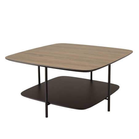 JULIA Coffee Table with 2 Shelves - MM Mocha/Black