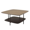 JULIA Coffee Table with 2 Shelves - MM Mocha/Black
