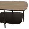 Table basse JULIA bi-matière mocha/noir 2 plateaux