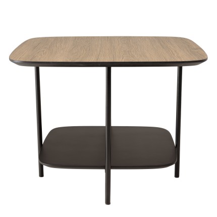 Table basse JULIA bi-matière mocha/noir