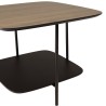JULIA Coffee Table with 2 Shelves - PM Dual-Material Mocha/Black