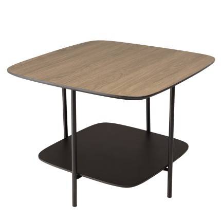 Table basse JULIA bi-matière mocha/noir