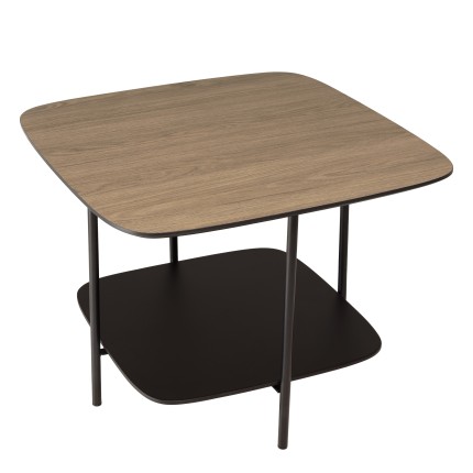 Table basse JULIA bi-matière mocha/noir