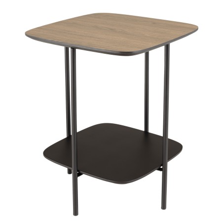 Table d'appoint JULIA bi-matière mocha/noir