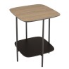 Table d'appoint JULIA bi-matière mocha/noir