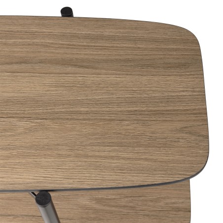 Console double plateau JULIA 120x33cm mocha pieds métal noir