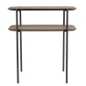 JULIA Side Table with Double Tray in Mocha Color