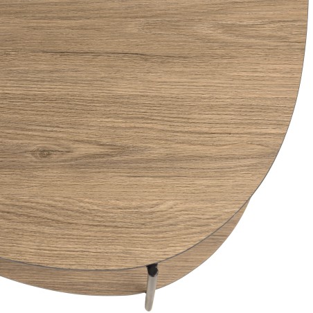 JULIA Coffee Table with 2 Trays - Oval Shape - Mocha Color