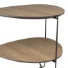 JULIA Side Table with 2 Oval Trays - Mocha Color