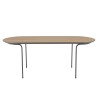 Table basse JULIA rect. angles arrondis 100x40cm mocha pieds métal