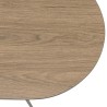 Table basse JULIA rect. angles arrondis 100x40cm mocha pieds métal