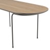 Table basse JULIA rect. angles arrondis 100x40cm mocha pieds métal