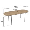 JULIA Rectangular Coffee Table 100x40cm - Mocha Metal Legs