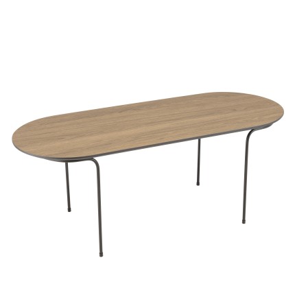 JULIA Rectangular Coffee Table 100x40cm - Mocha Metal Legs