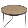 Table basse ronde JULIA 60x60cm mocha pieds métal noir