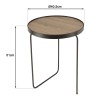 Table d'appoint JULIA ronde 40x40cm mocha métal