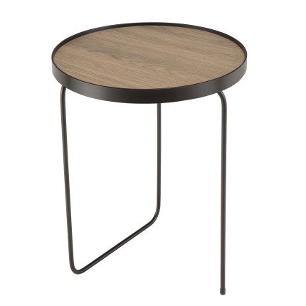 Table d'appoint JULIA ronde 40x40cm mocha métal