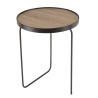 Table d'appoint JULIA ronde 40x40cm mocha métal