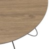Table basse JULIA biseautée 80x80cm mocha pieds panier métal