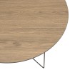 Table basse JULIA biseautée 70x70cm mocha pieds métal noir
