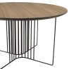 Table basse JULIA biseautée 70x70cm mocha pieds métal noir