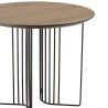 JULIA - 50x50cm Mocha Side Table with Metal Legs