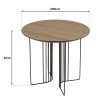 Table d'appoint JULIA - Design élégant - 50x50cm