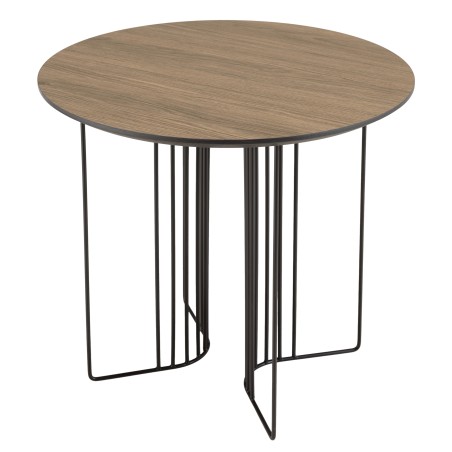 JULIA - 50x50cm Mocha Side Table with Metal Legs