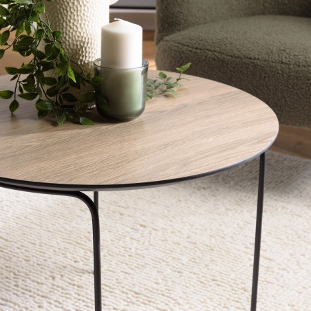 Table basse ronde JULIA 60x60cm mocha
