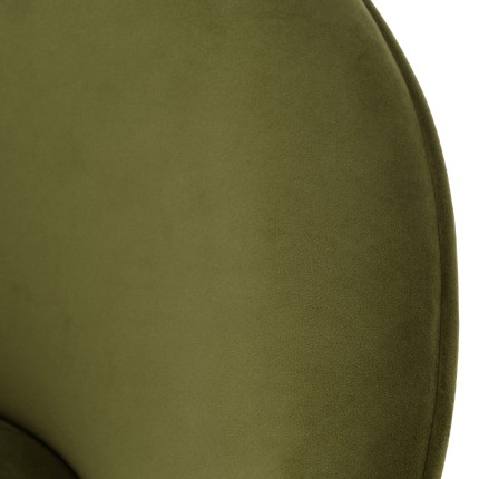 Fauteuil AGATHE - Velours vert olive