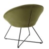 Fauteuil AGATHE - Velours vert olive