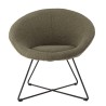 Fauteuil AGATHE - Tissu bouclette vert kaki