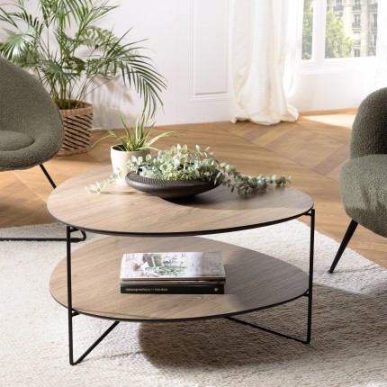 Table basse JULIA forme ovoïde mocha