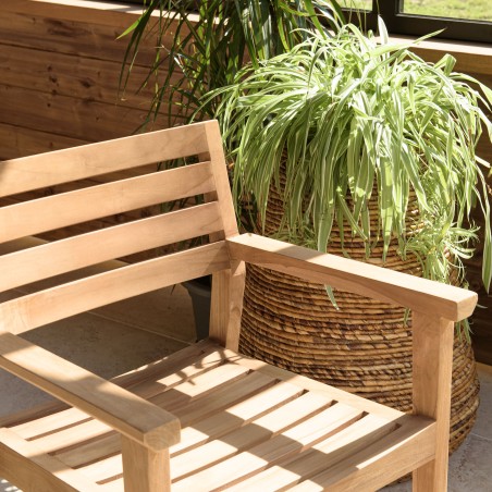 KALLY - Set of 2 Teak Garden Armchairs