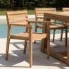 Lot de 2 fauteuils de jardin en teck KALLY