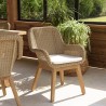 Lot 2 fauteuils jardin rotin synthétique KALLY