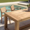 Table à manger jardin en teck recyclé 300x95cm
