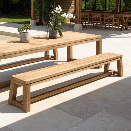 KALLY Garden Bench 270x35cm - Recycled Teak