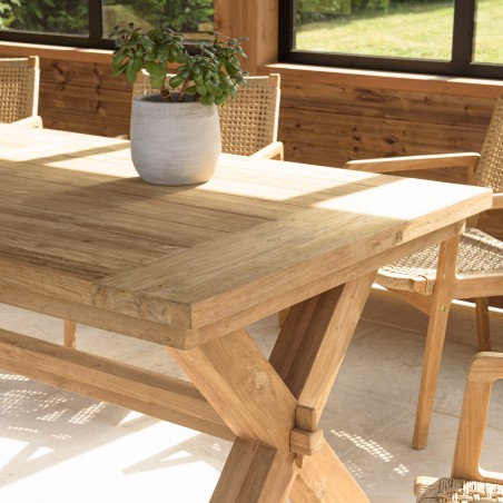 KALLY Garden Dining Table 320x100cm - Recycled Teak