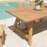 Table à manger de jardin KALLY 220x100cm teck recyclé
