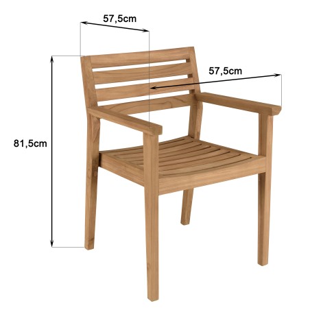 KALLY Set no. 5 Recycled Teak Garden Furniture Set for 8-10 People