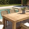 KALLY Set Recycled Teak & Synthetic Rattan Garden Furniture Set