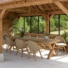 KALLY Set Recycled Teak and Synthetic Rattan Garden Furniture Set