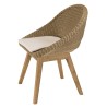 Ensemble Salon de jardin KALLY - Lot n°12 Teck recyclé Rotin synthétique