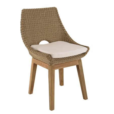 Ensemble table teck et chaises rotin - KALLY Lot n°19
