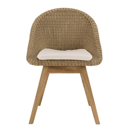 KALLY Set no. 23 Recycled Teak and Synthetic Rattan Garden Furniture Set for 6 People