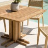 Salon de jardin teck recyclé et rotin synthétique 4 pers.